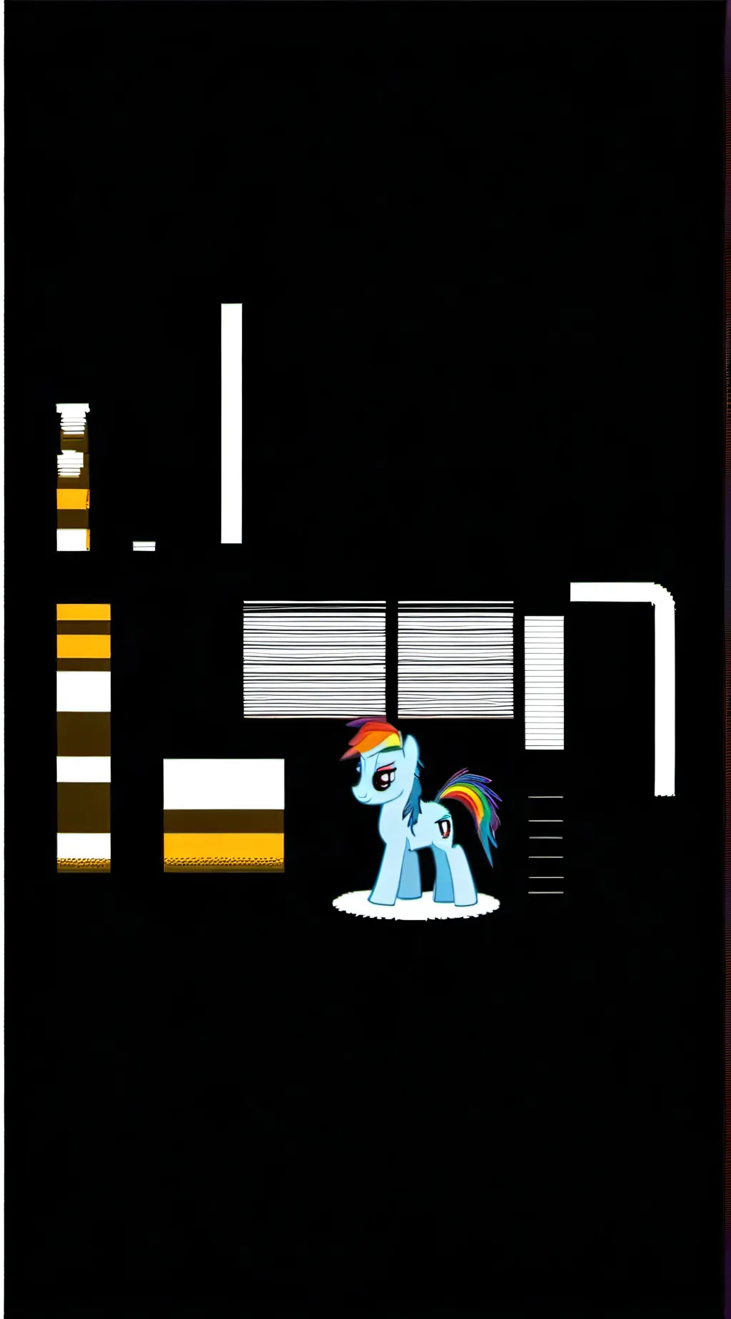 ai character: crazy rainbowdash background