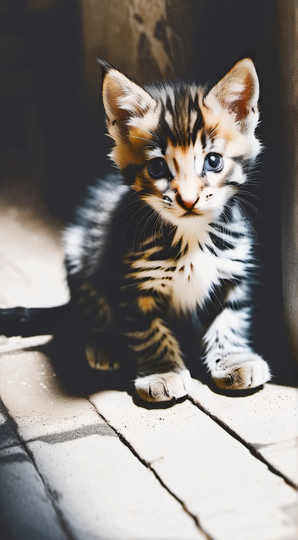 ai character: Confused kitten background