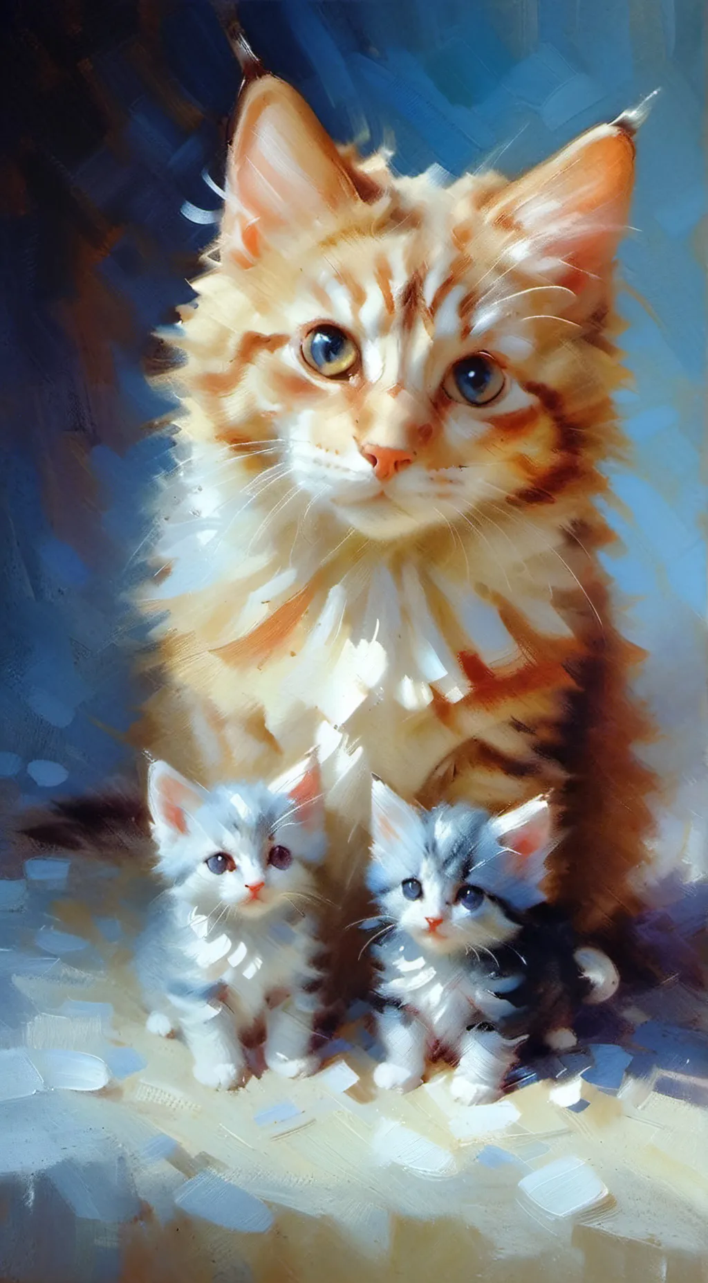 ai character: homeless cats background