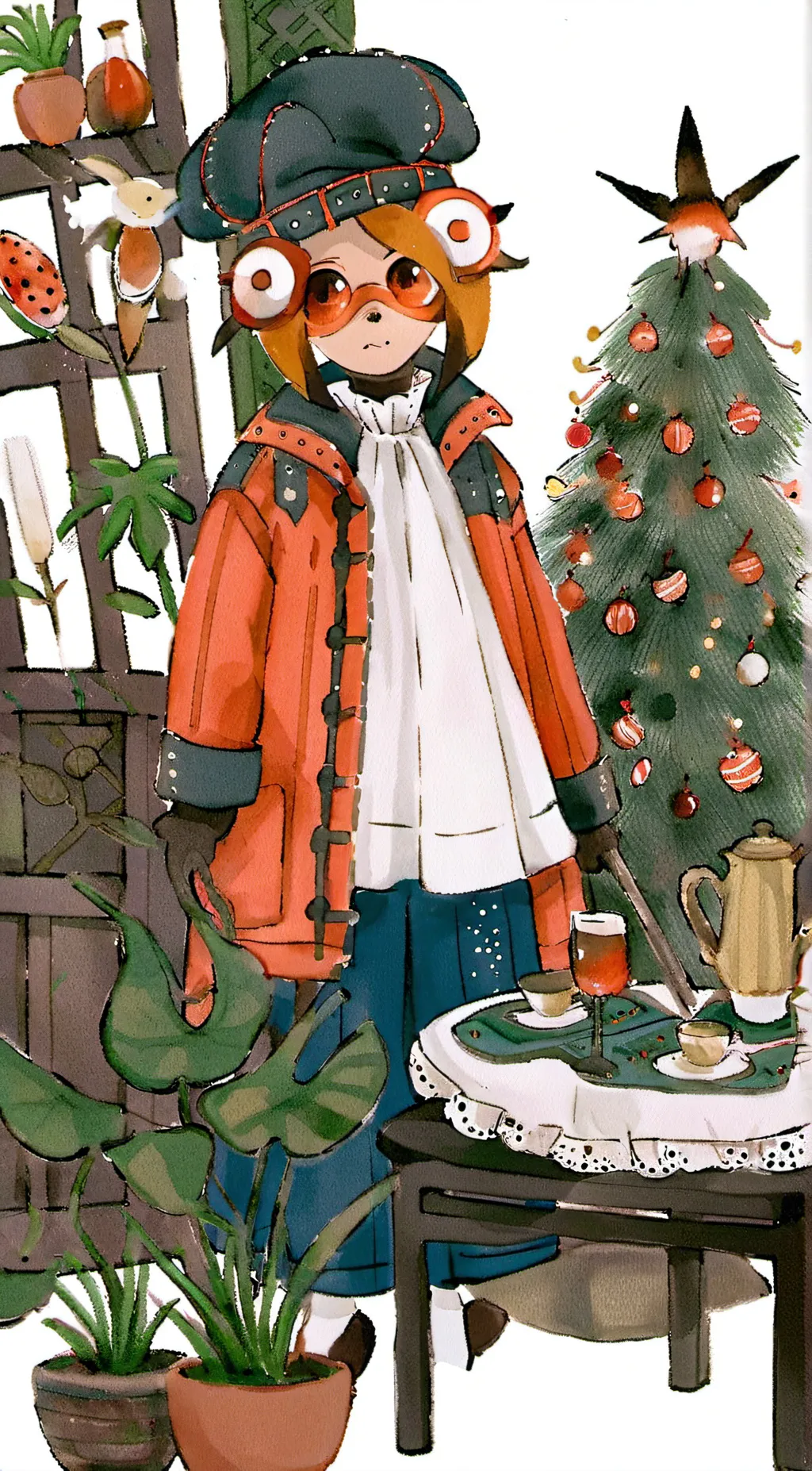 ai character: orangie background