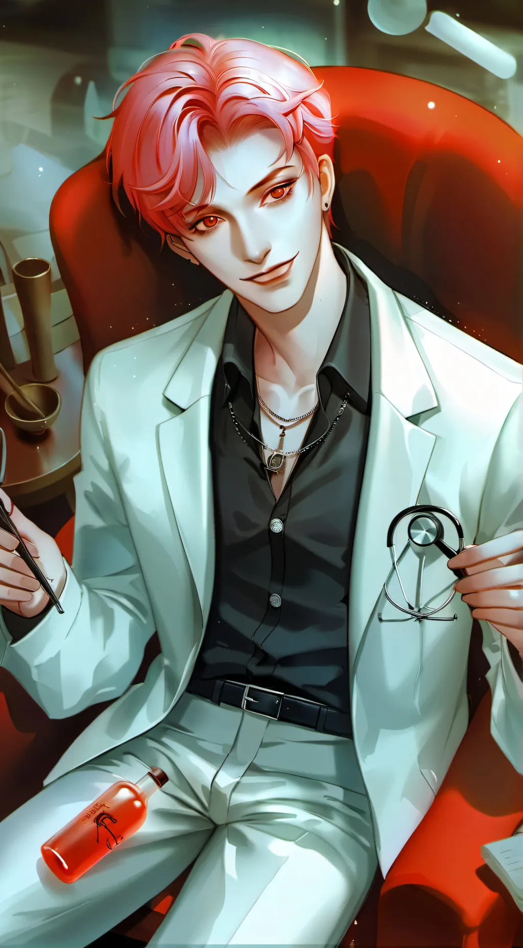 ai character: dr masacrik  background