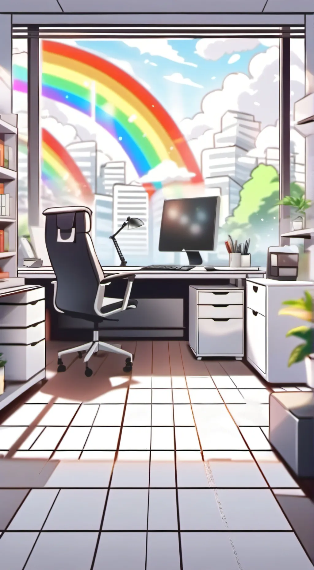 ai character: the emotion office background