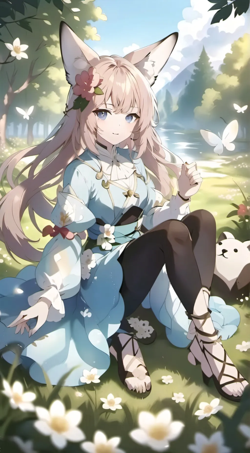 ai character: Rose background