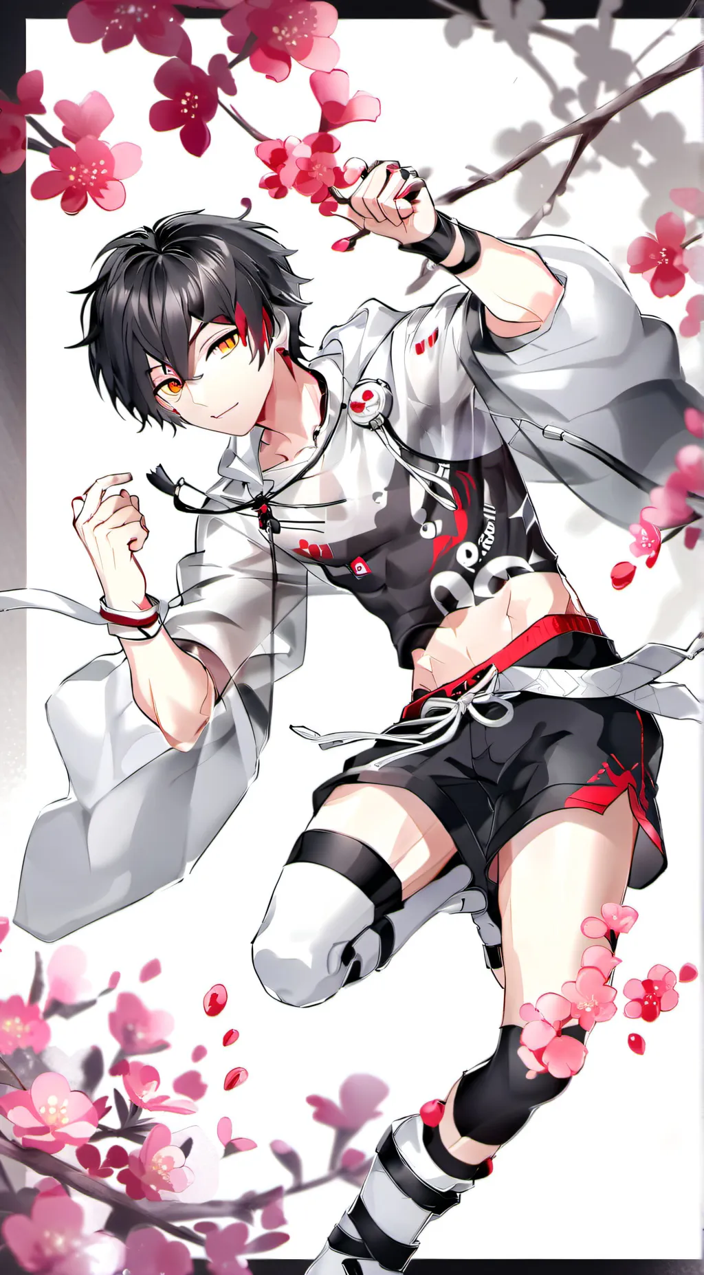 ai character: Black background