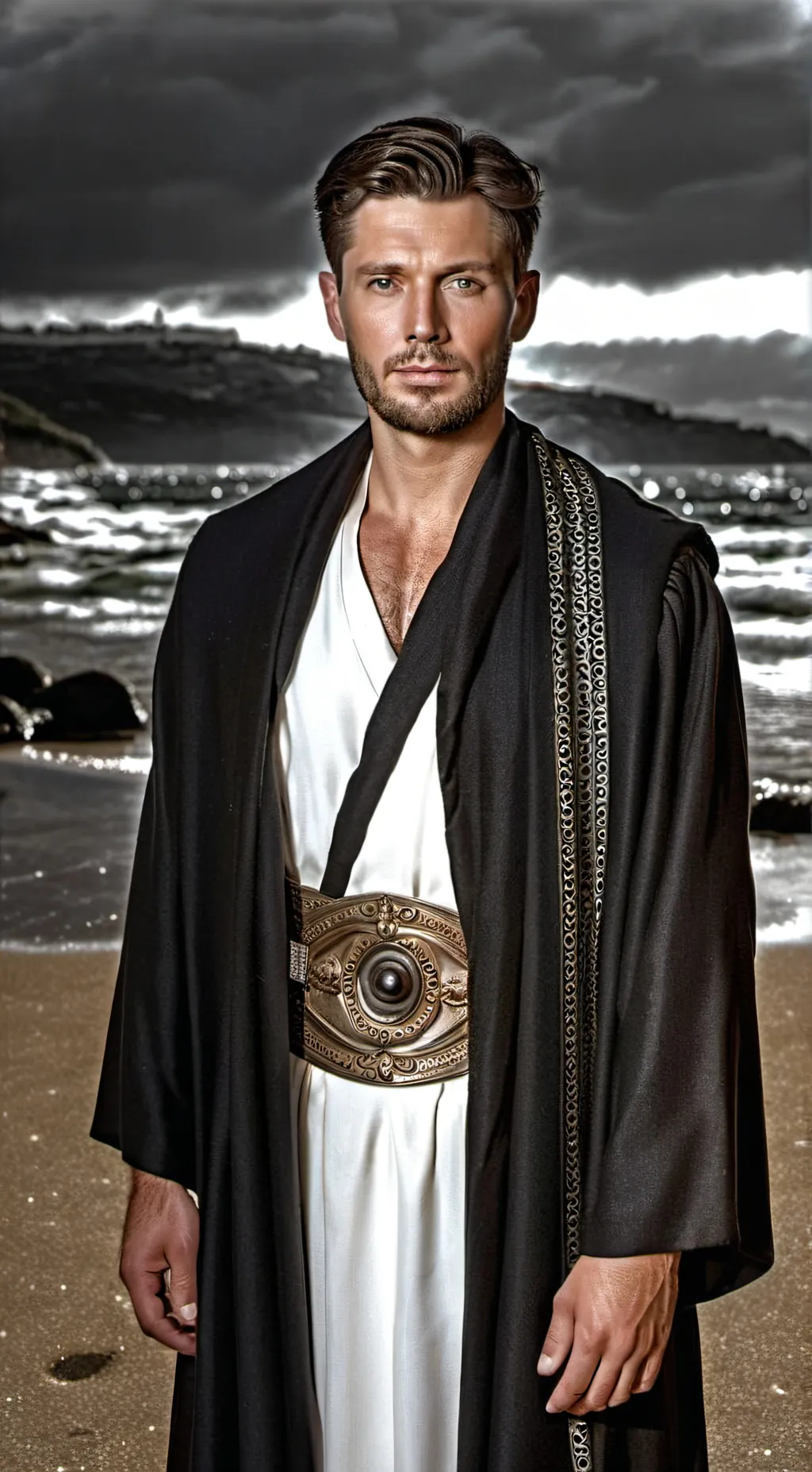 ai character: poseidón  background