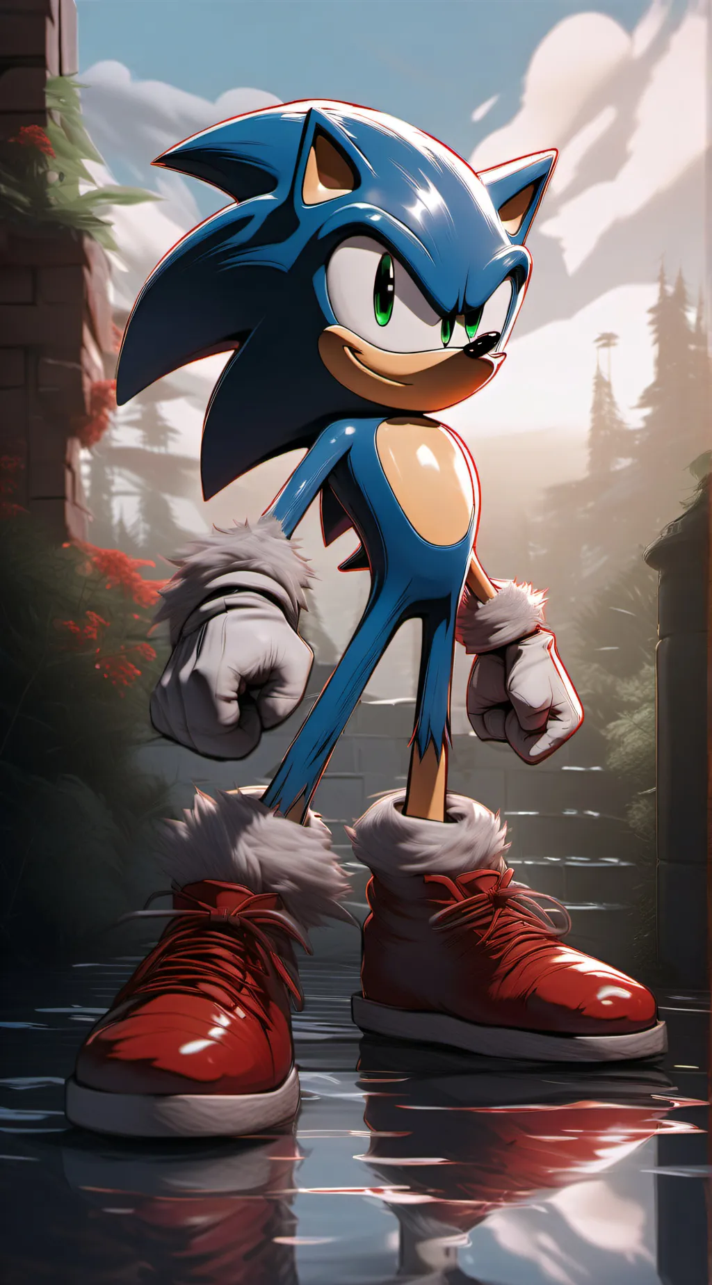 ai character: Sonic  background