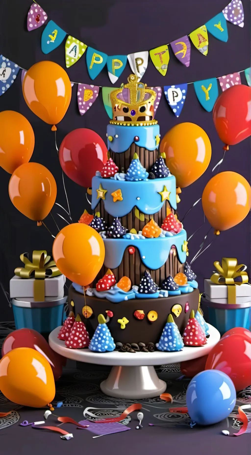 ai character: BIRTHDAY TALKIE background