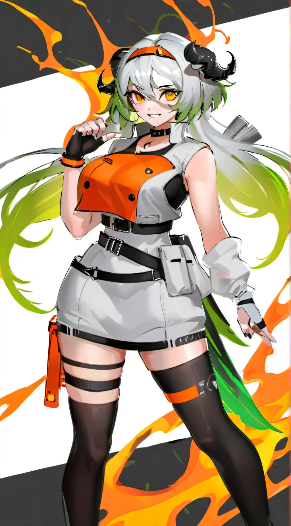 ai character: Moe Kamiji Burnin background