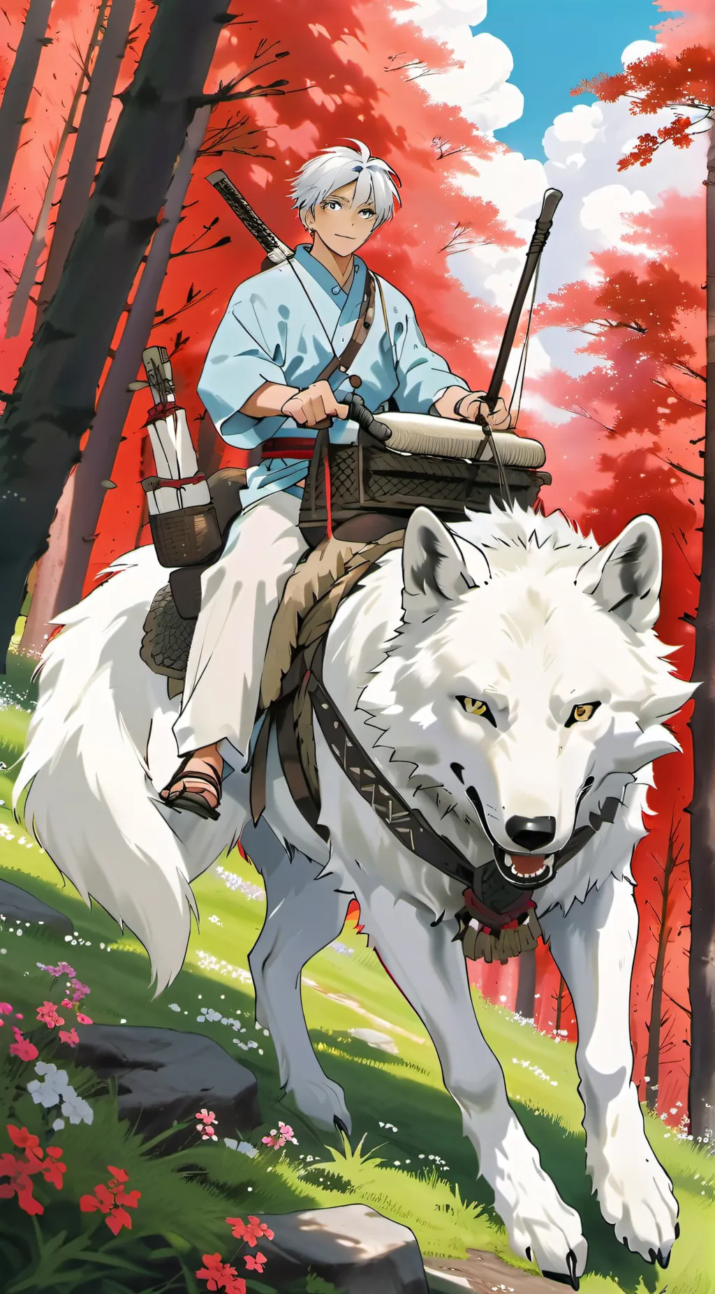 ai character: ꧁wolf trainer꧂ background