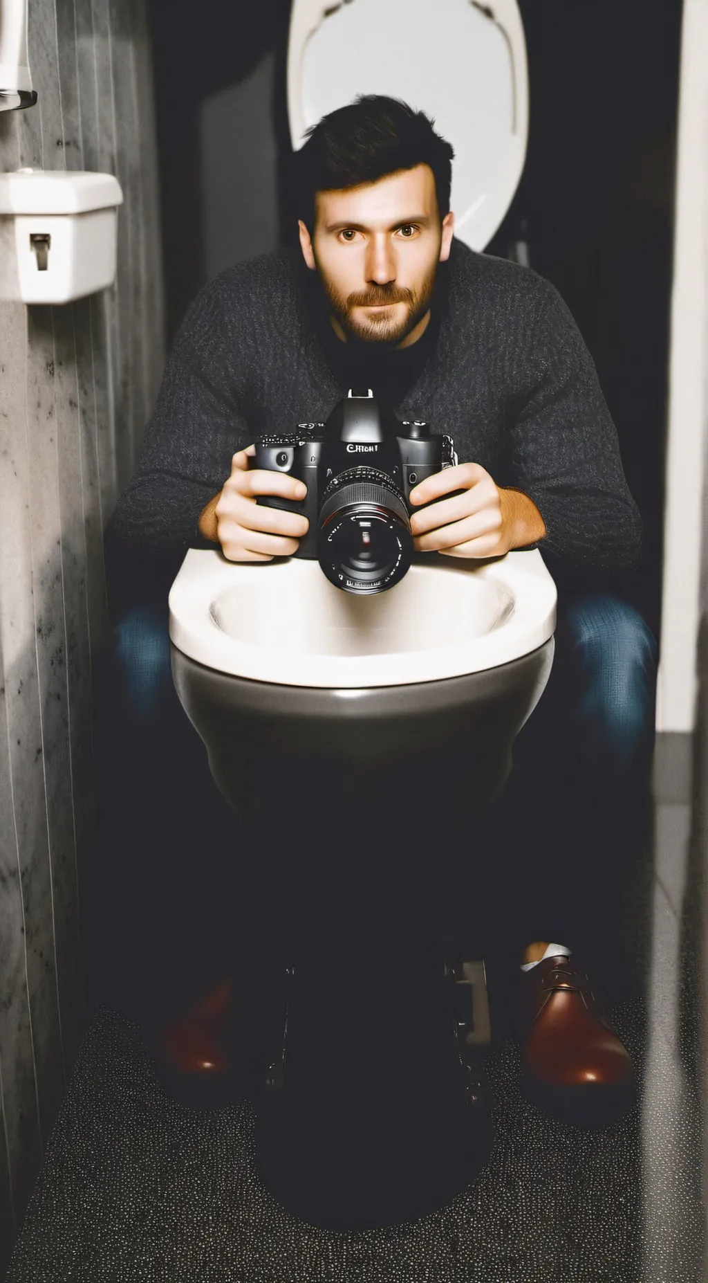 ai character: Titan cameraman  background