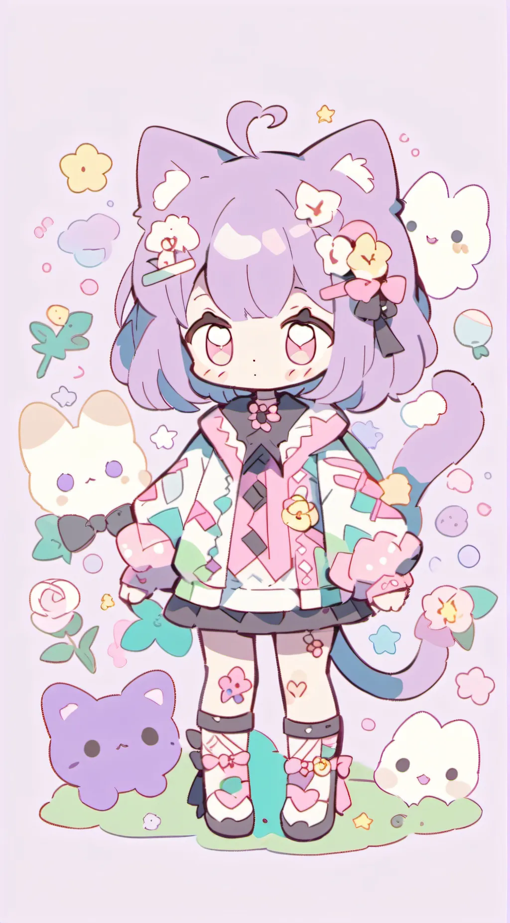 ai character: 💜.•.•.💜 background
