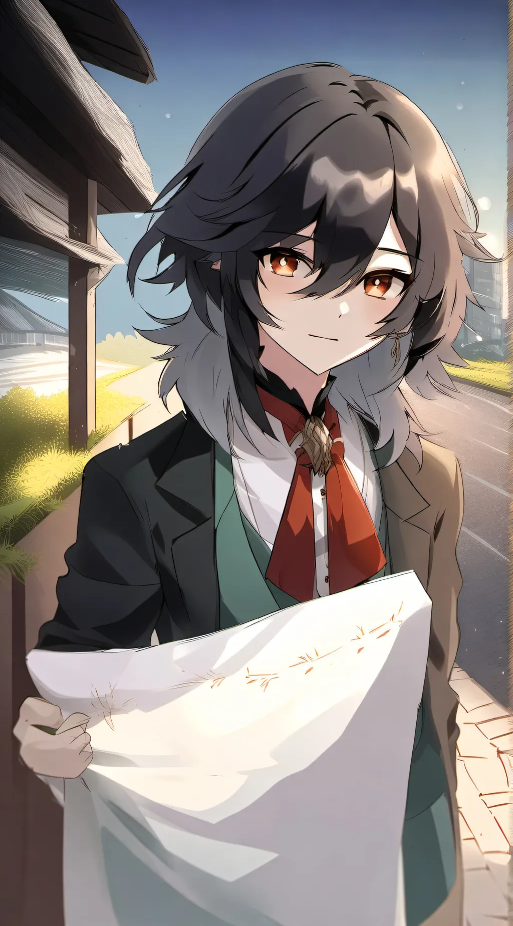 ai character: 泽言 background