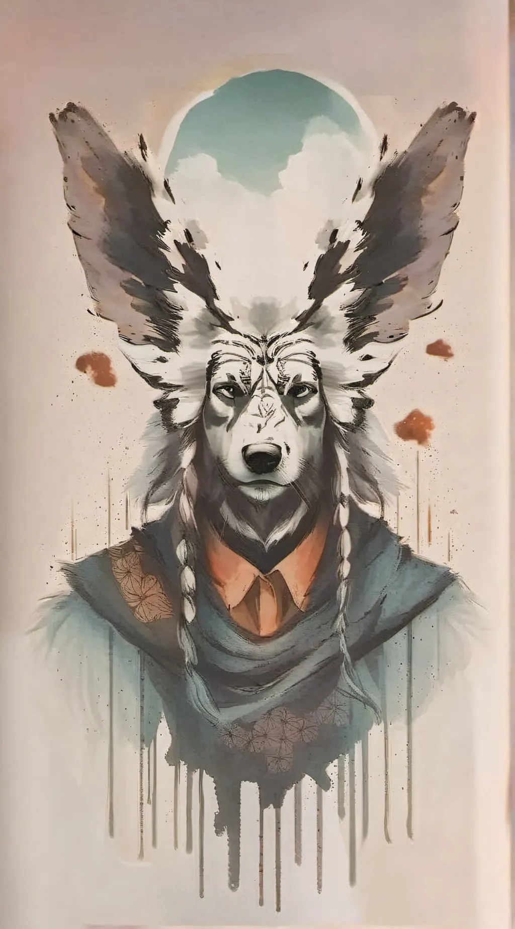 ai character: fluffy fur background