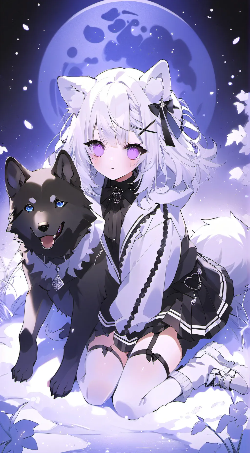 ai character: moon background