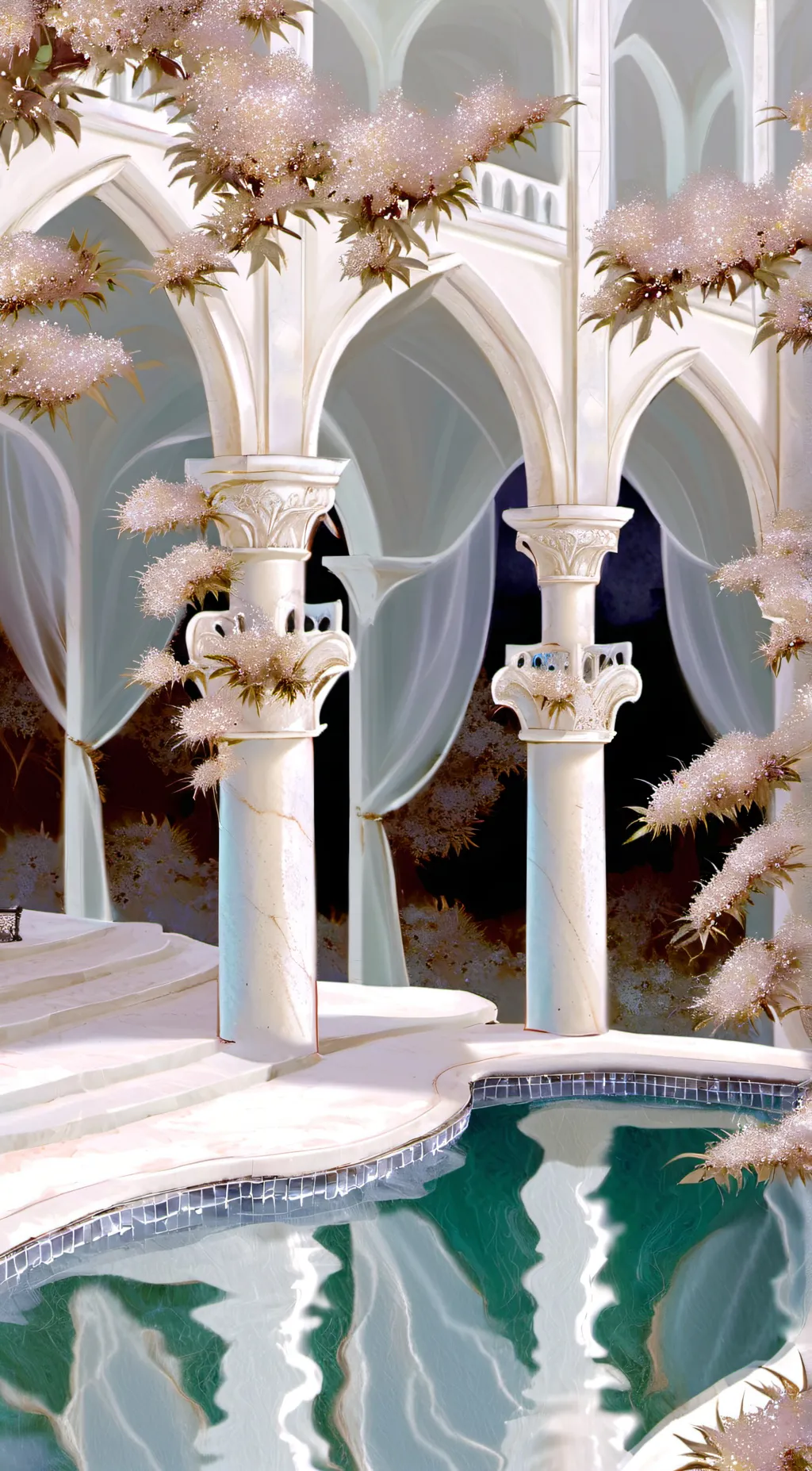 ai character: pool party FPE background