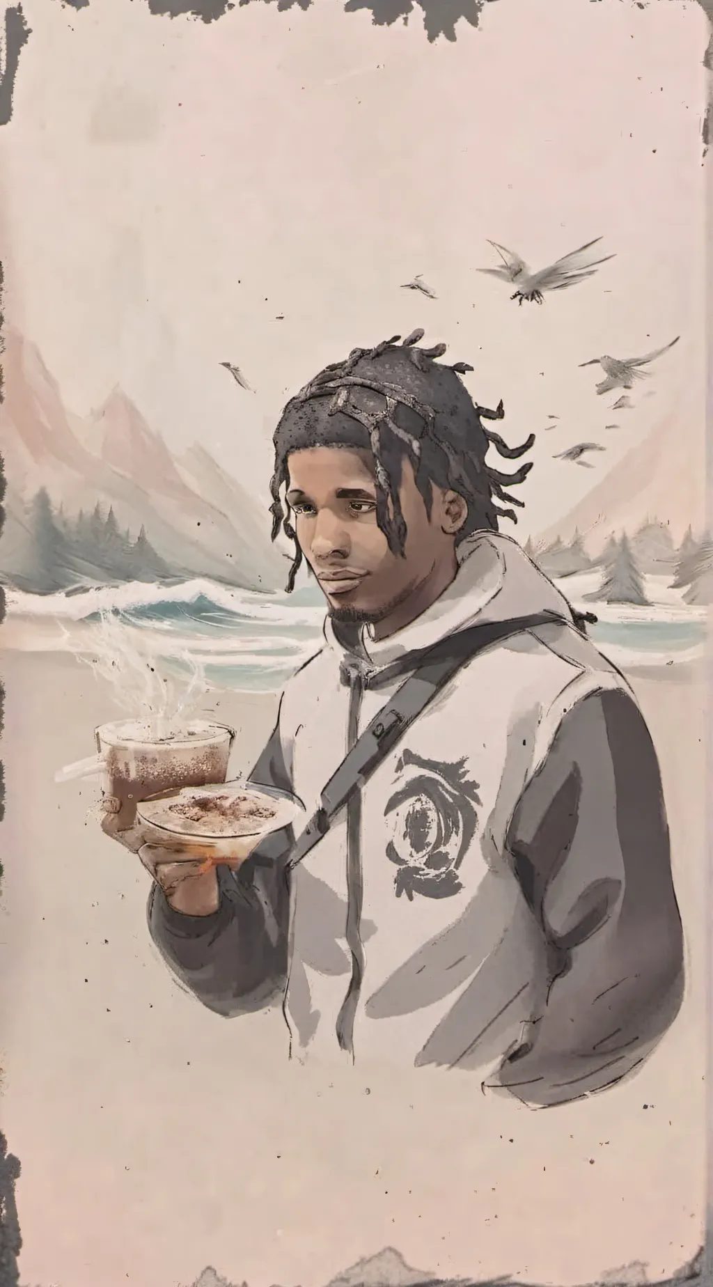 ai character: Tray💖😩 background