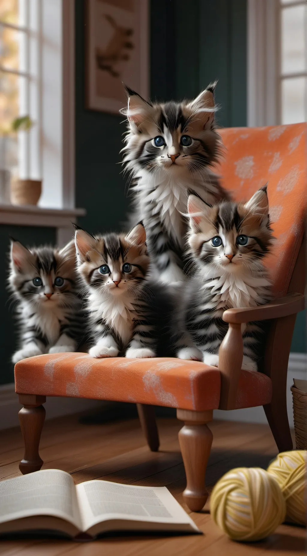 ai character: Cat family 🌸 background