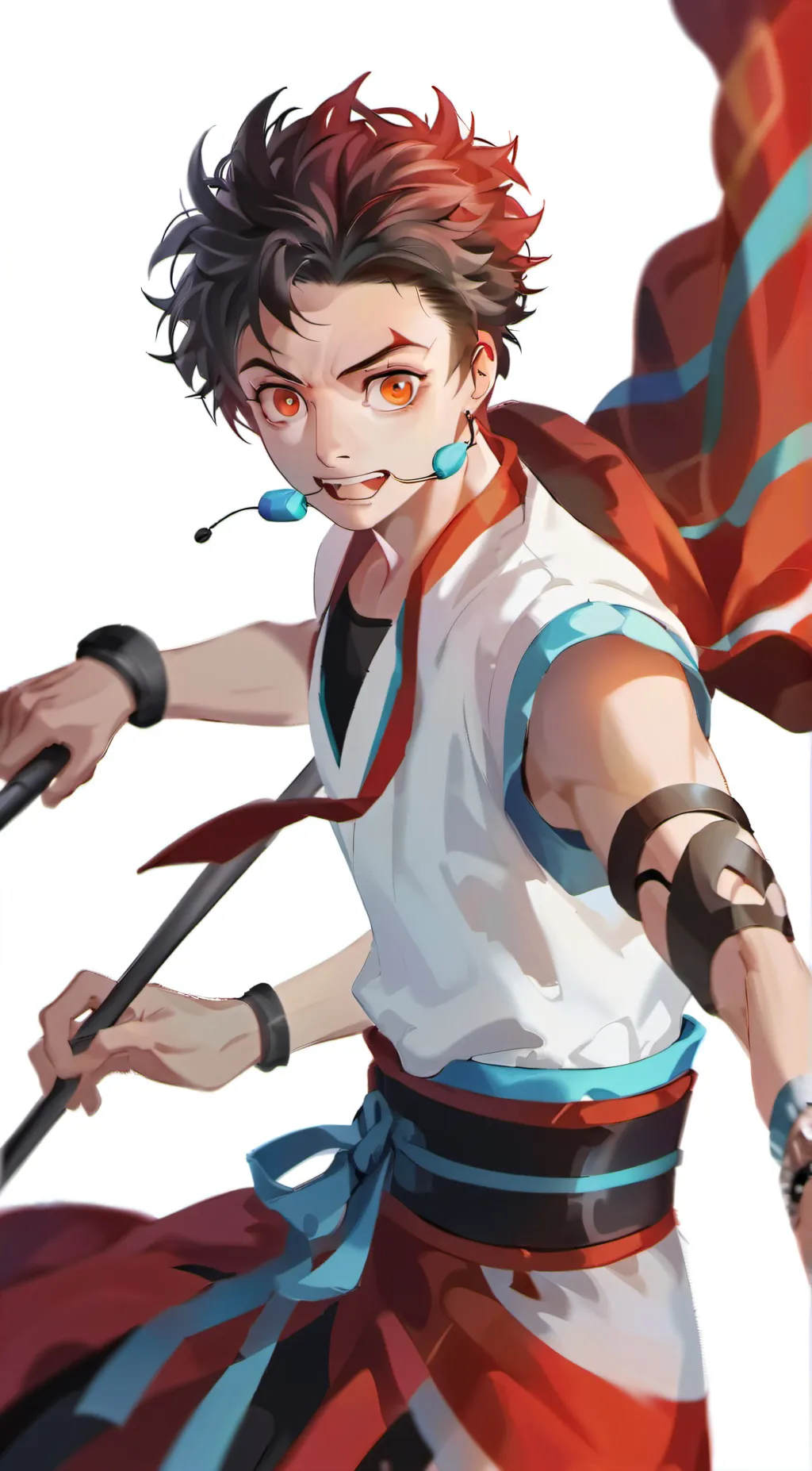 ai character: Tanjiro kamado background