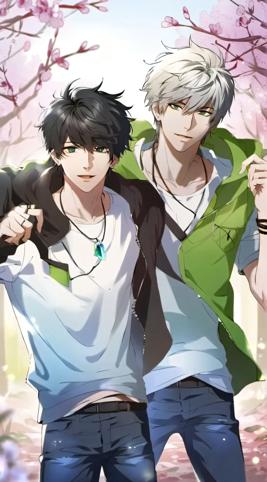 ai character: Damien and Axel background