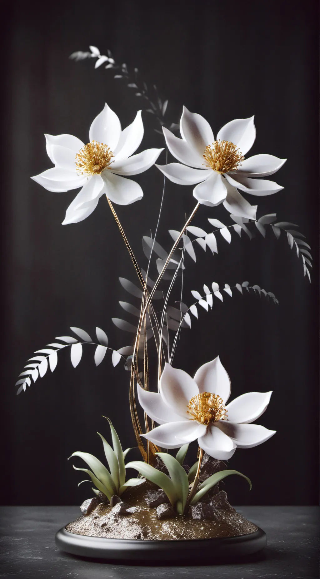 ai character: Flowers background