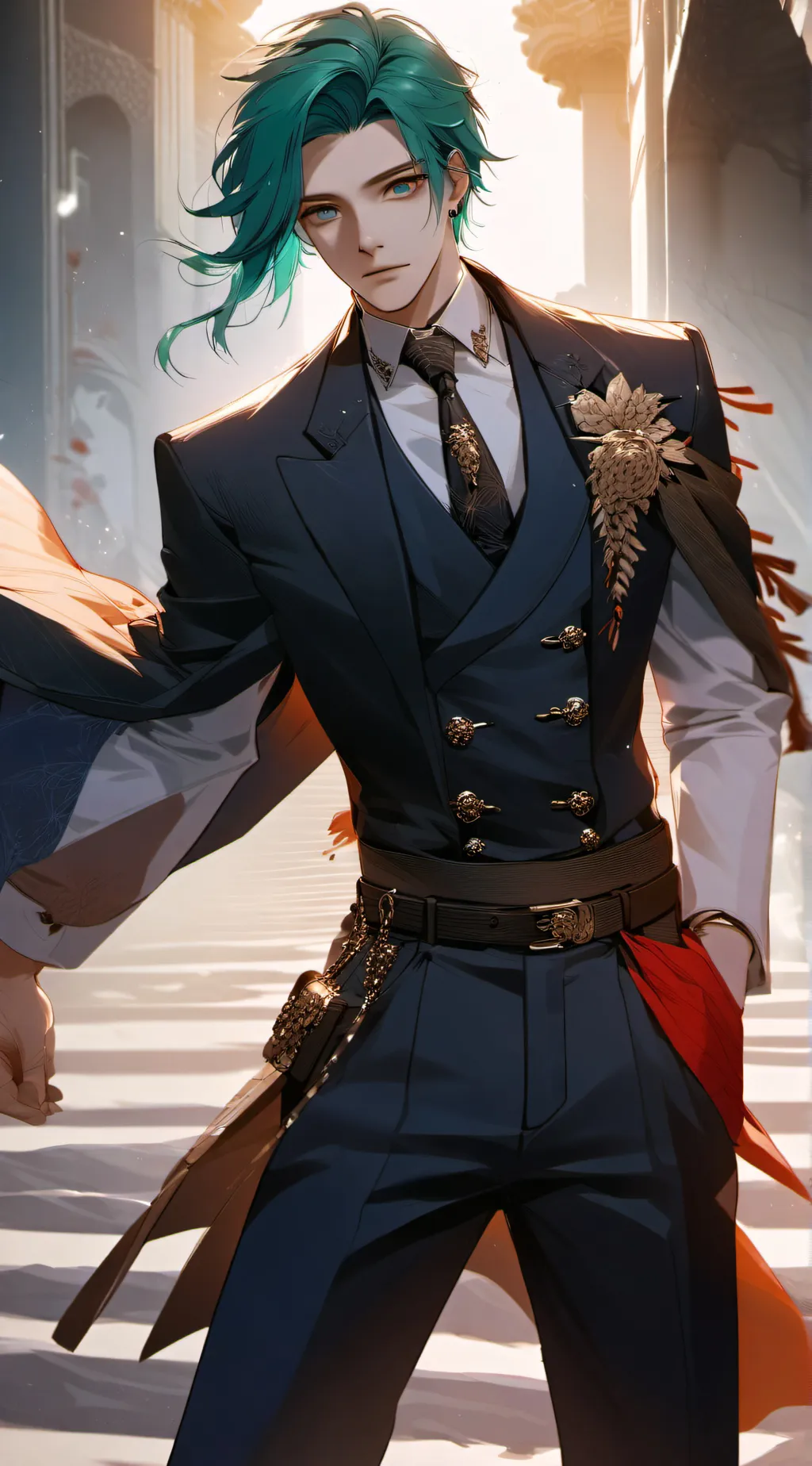 ai character: Sebastian  background