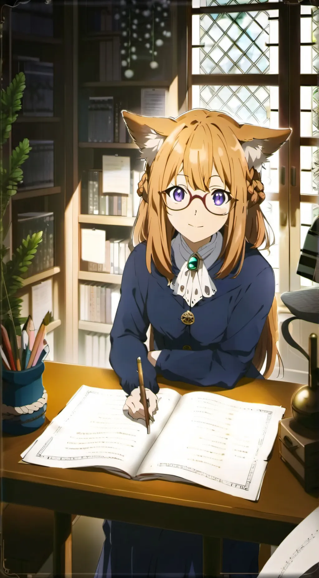 ai character: Middle school  background