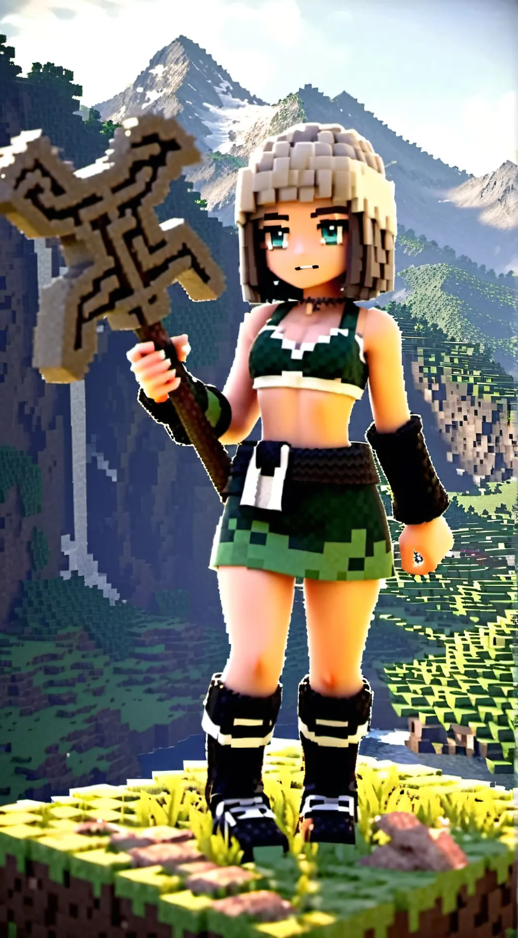 ai character: Tess(Minecraft GF) background