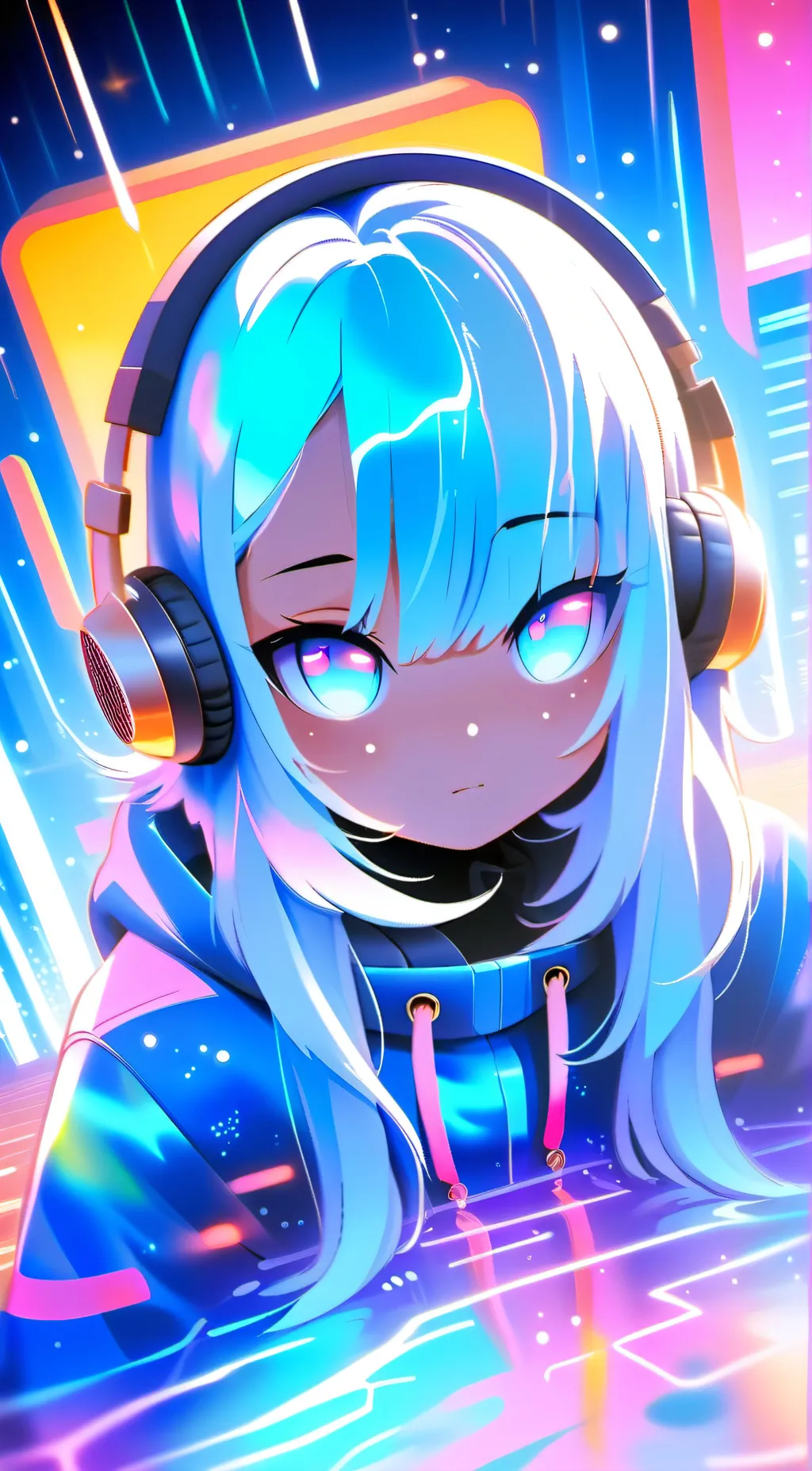 ai character: speaker woman  background