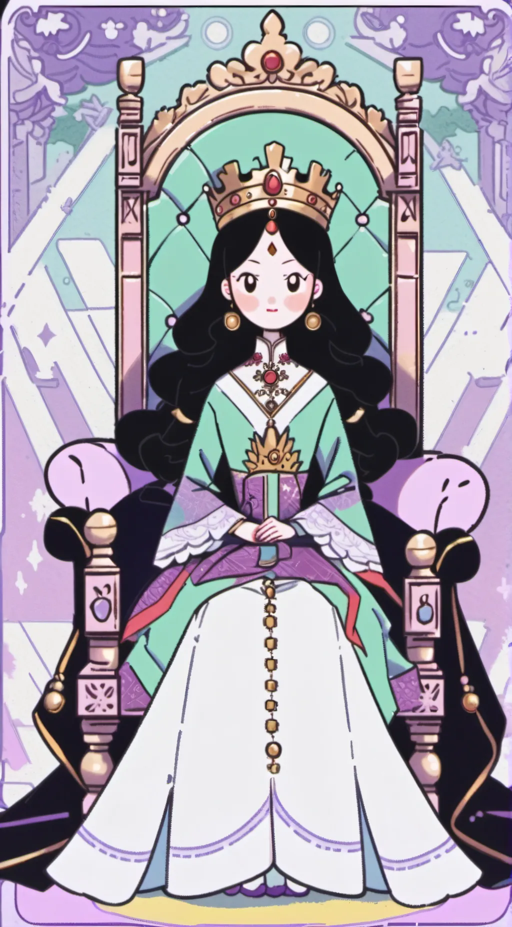 ai character: anime queen background