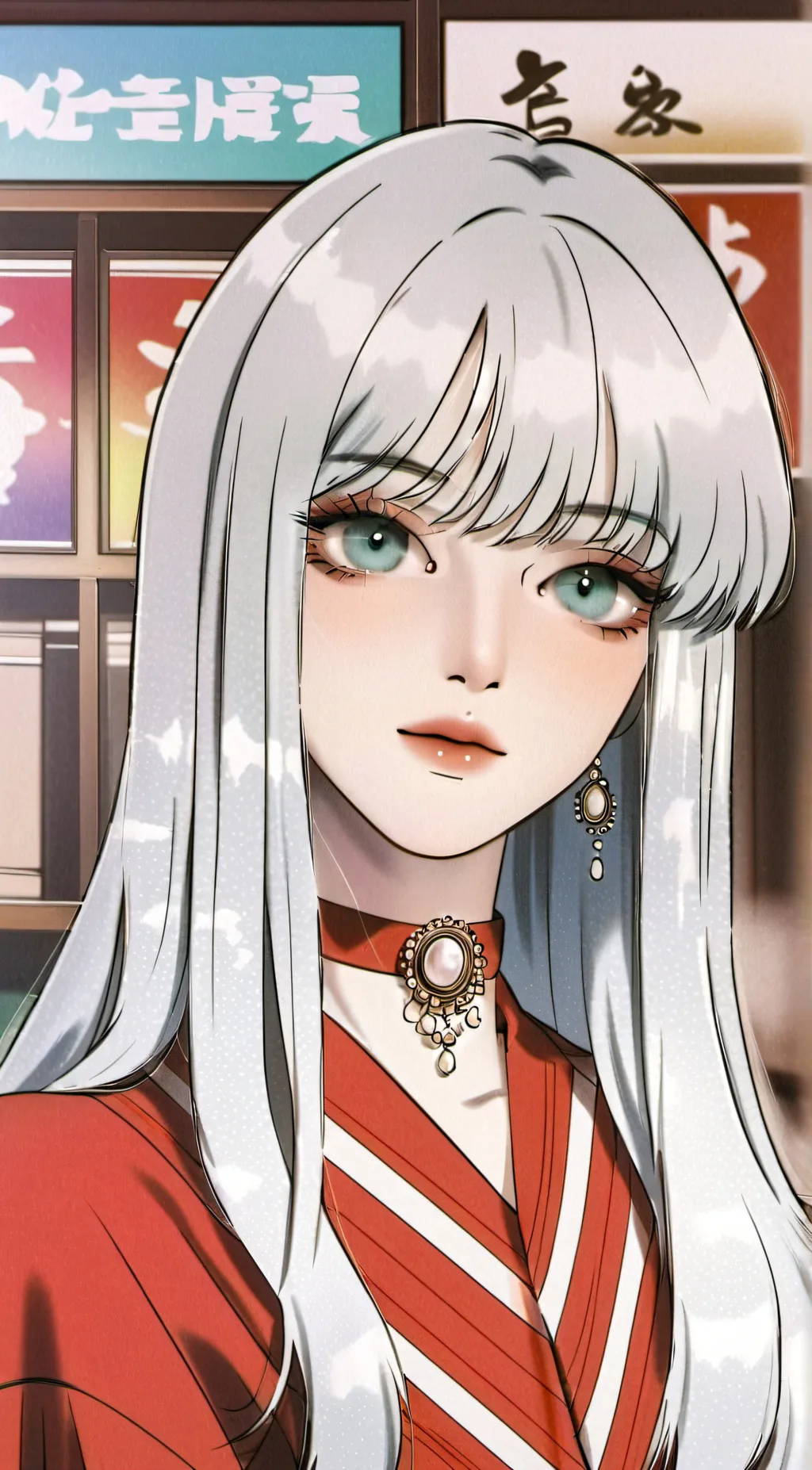 ai character: rose background