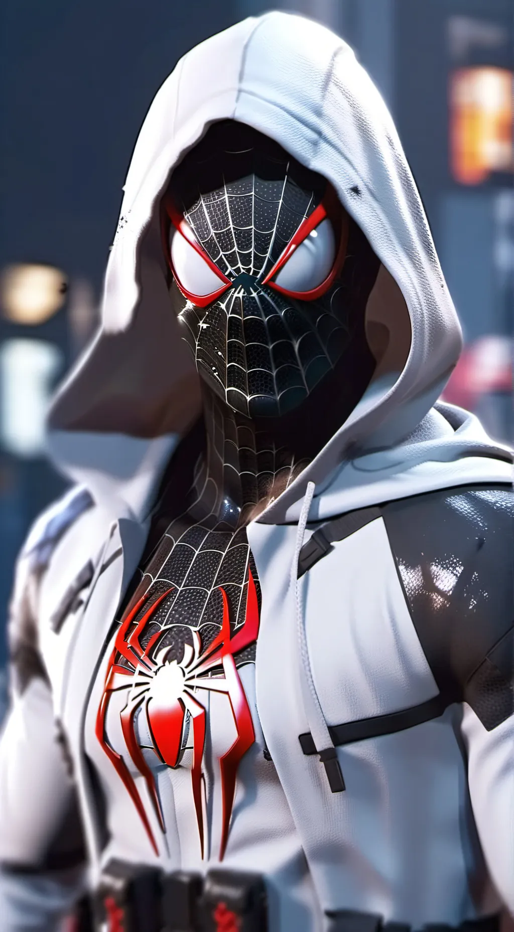 ai character: Spiderman  background