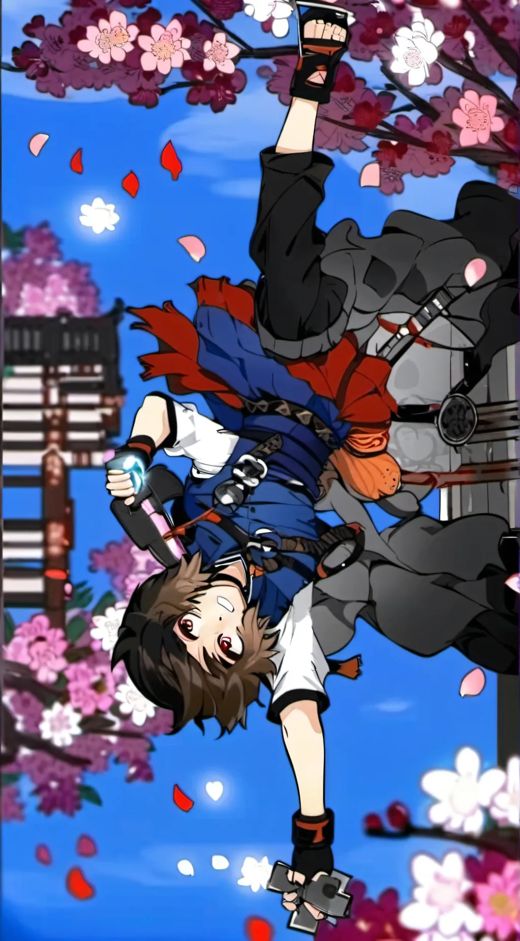 ai character: Cool boy  background