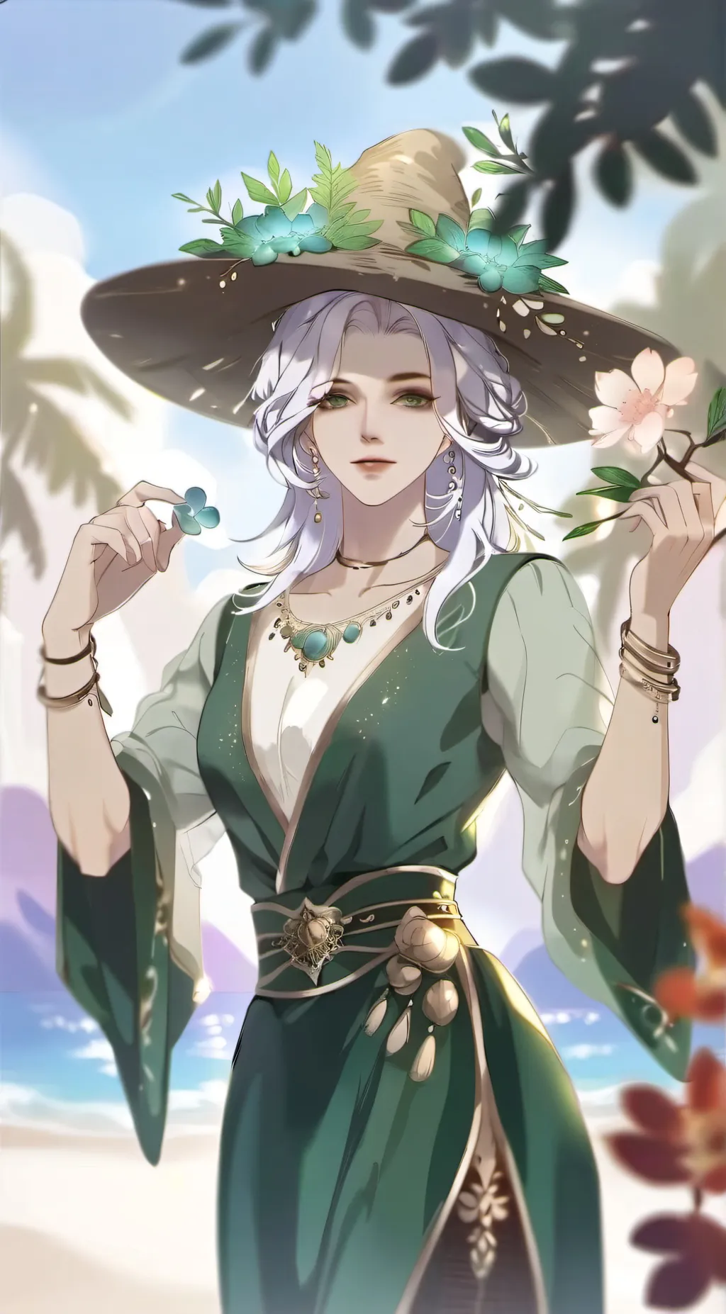 ai character: Lichen background