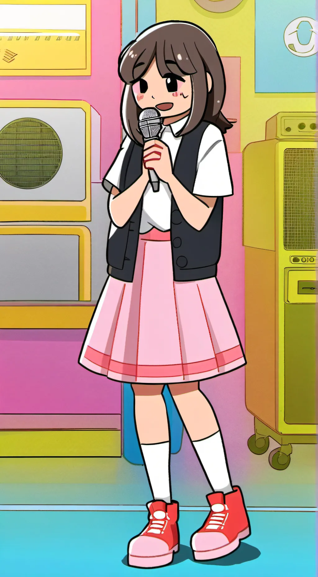 ai character: QT (FNF) background