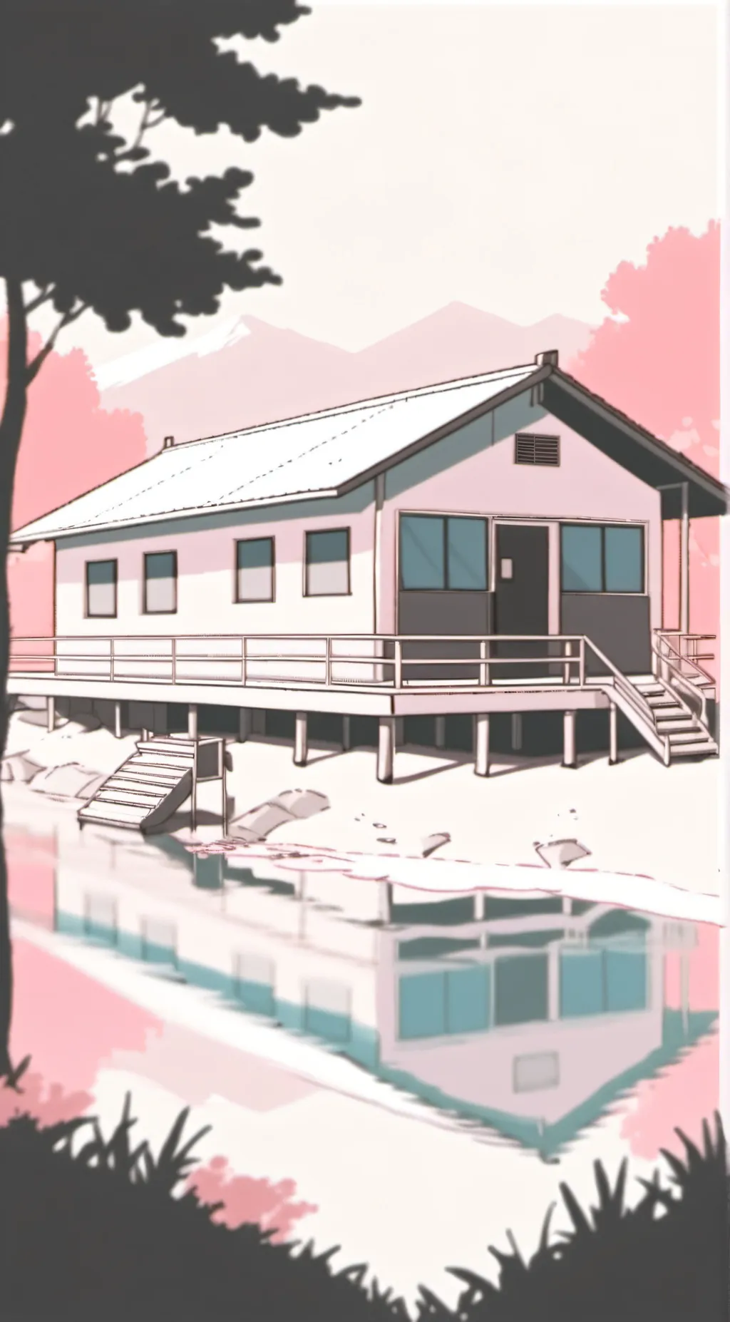 ai character: Lake Rotoma school background