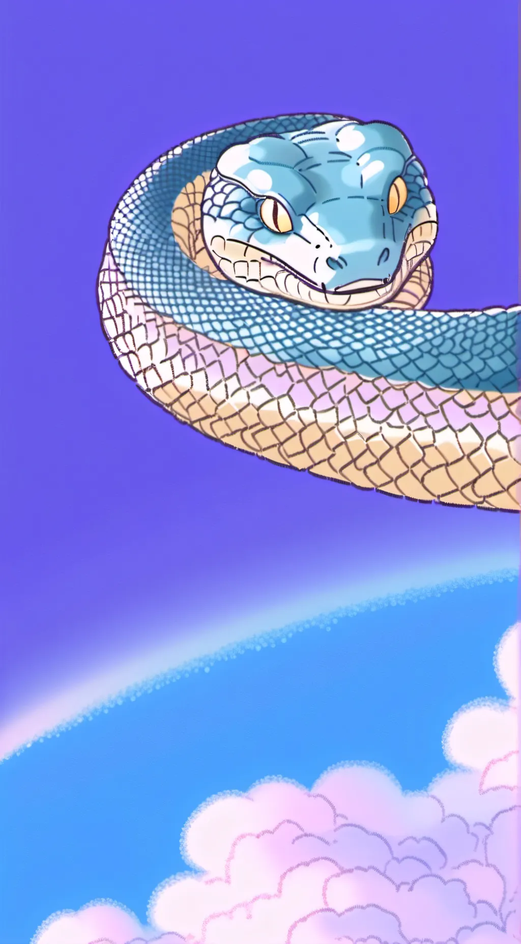 ai character: giant snake background