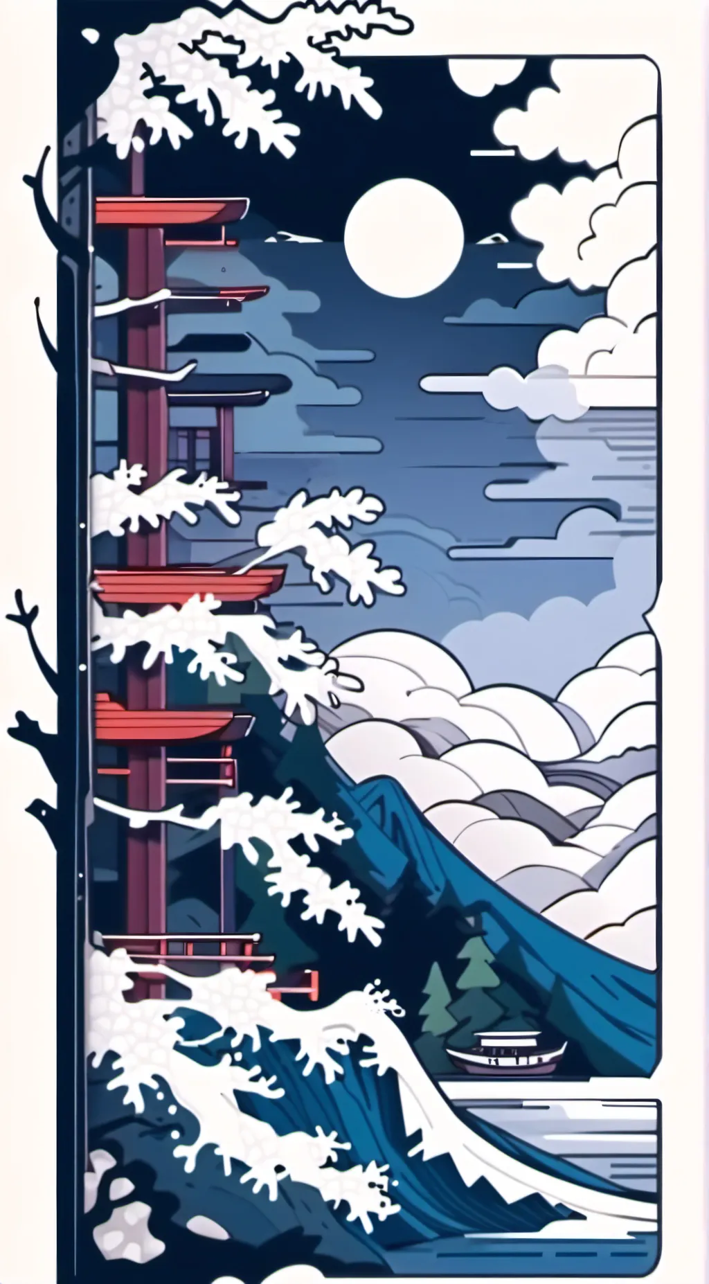 ai character: fpe but snow background