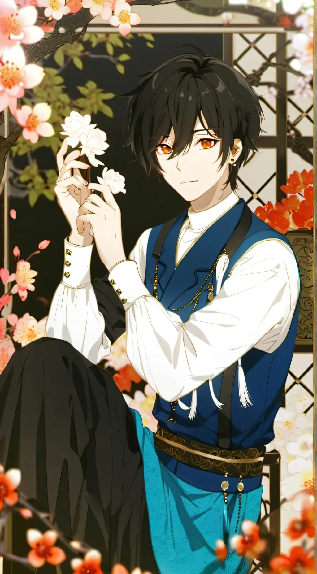 ai character: Sunny and melon background