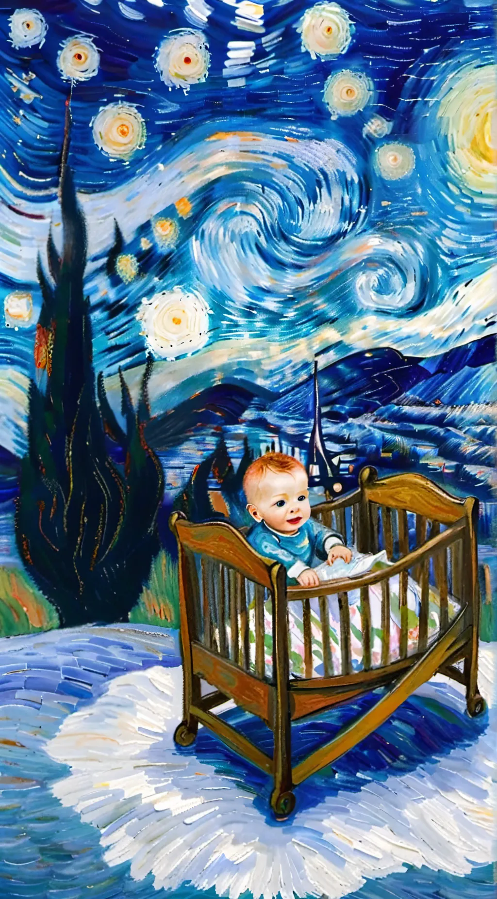 ai character: sofe background