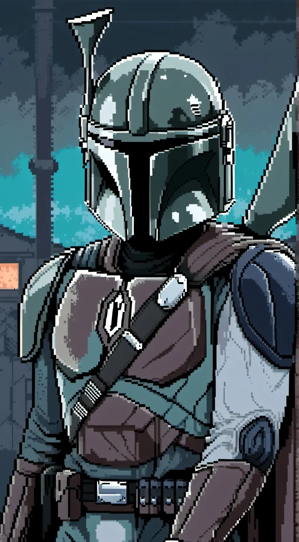 ai character: mandalorian  background
