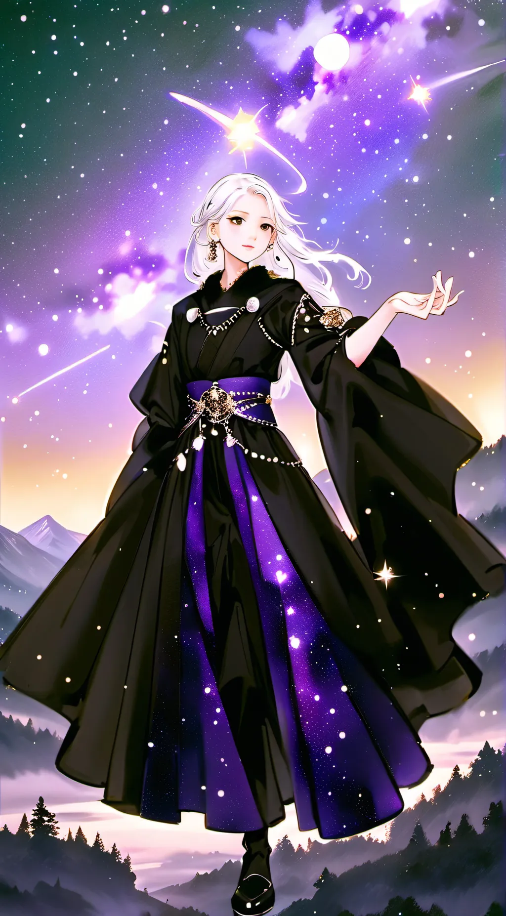 ai character: aurora background