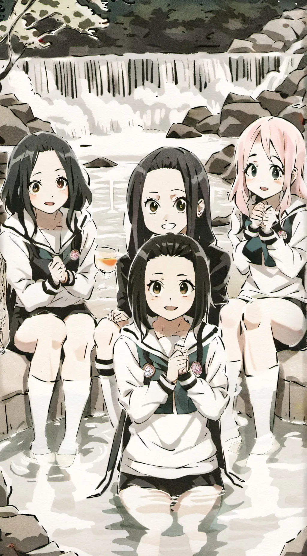 ai character: MHA girls  background