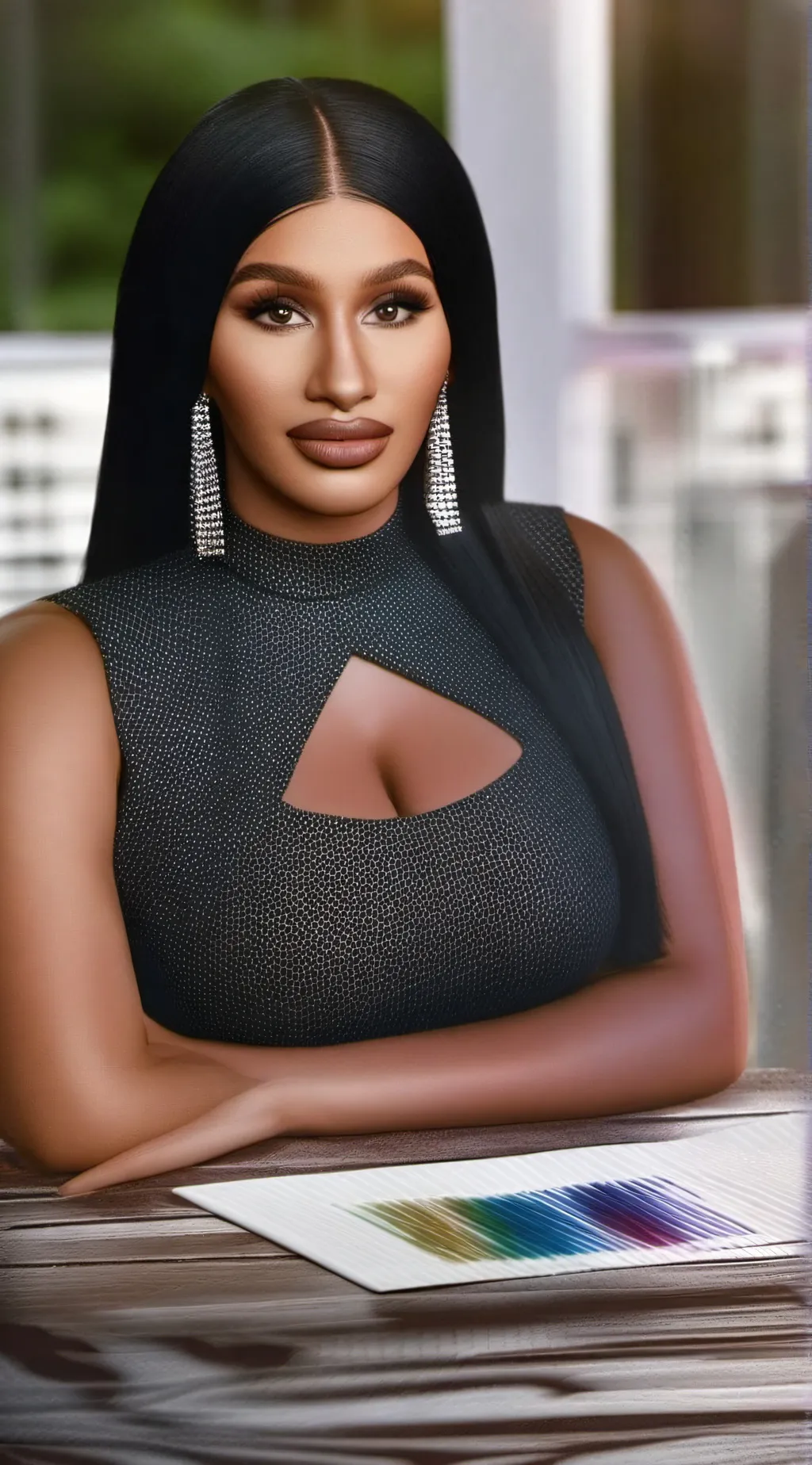 ai character: Cardi B  background