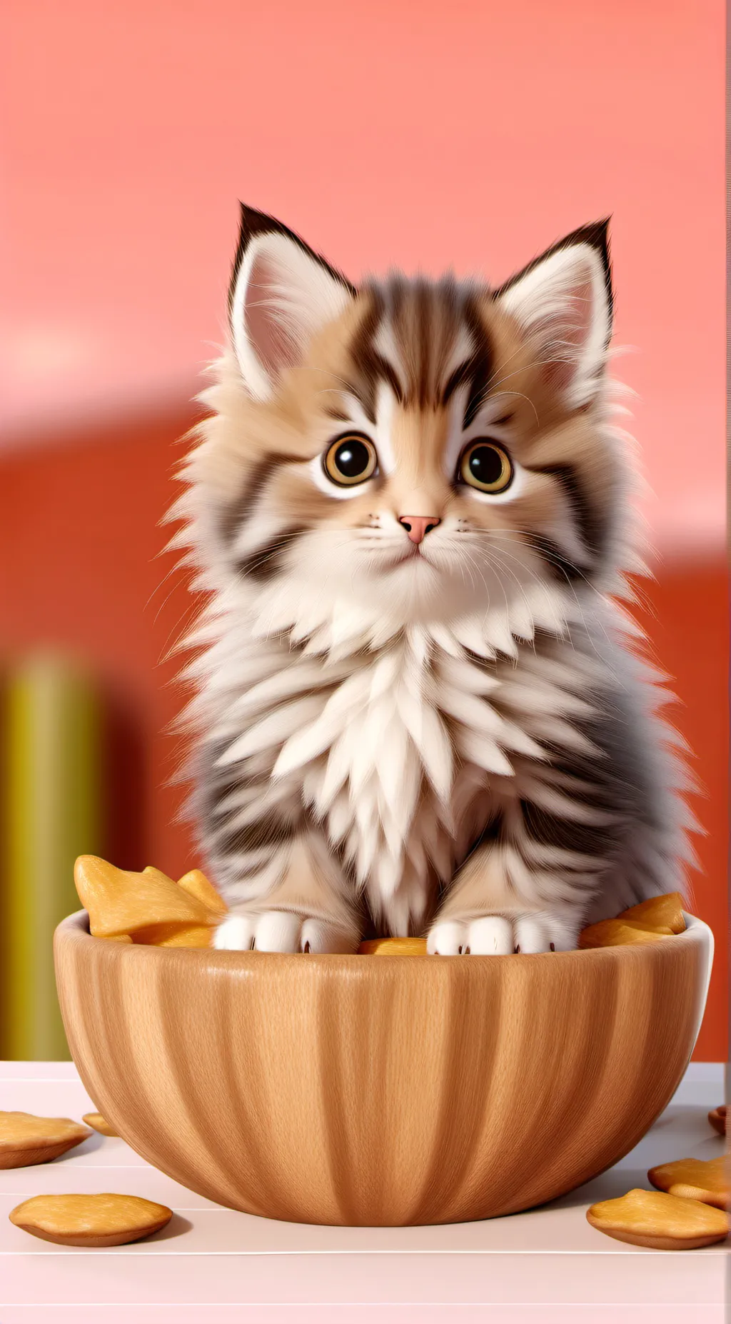 ai character: fat kitten background