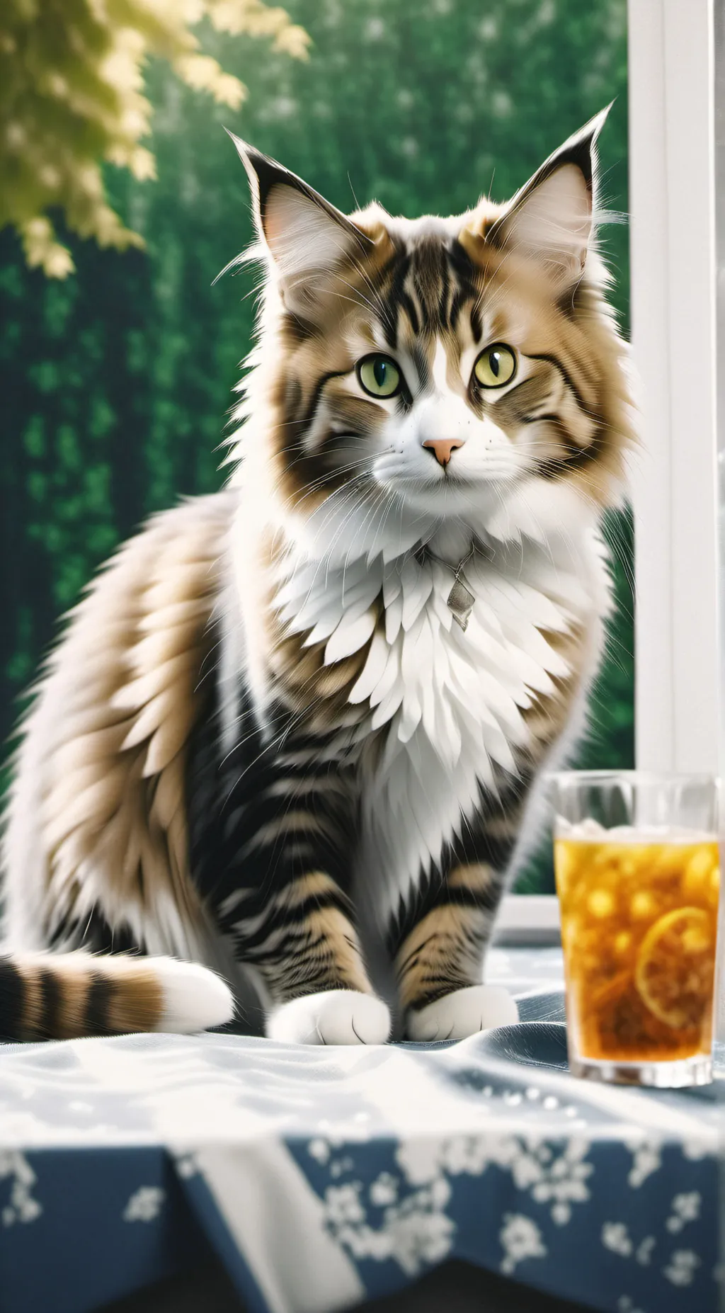 ai character: Mean cat background