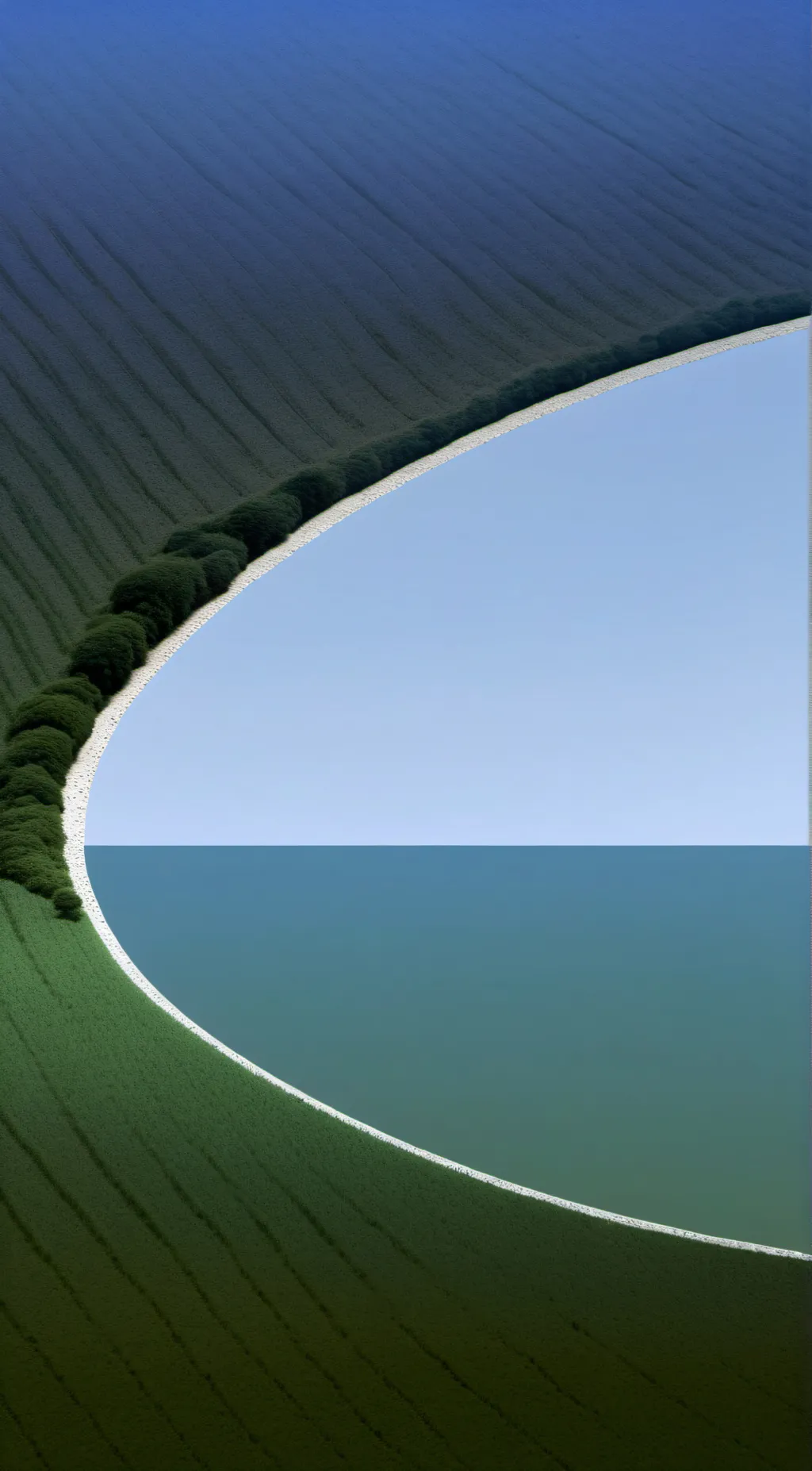 ai character: glitched sea background