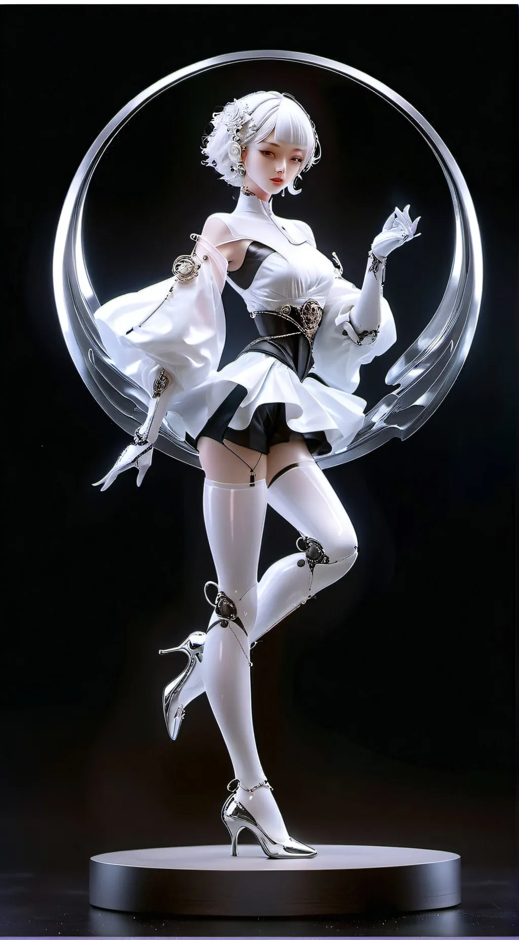 ai character: Porcelain P. Pearl background