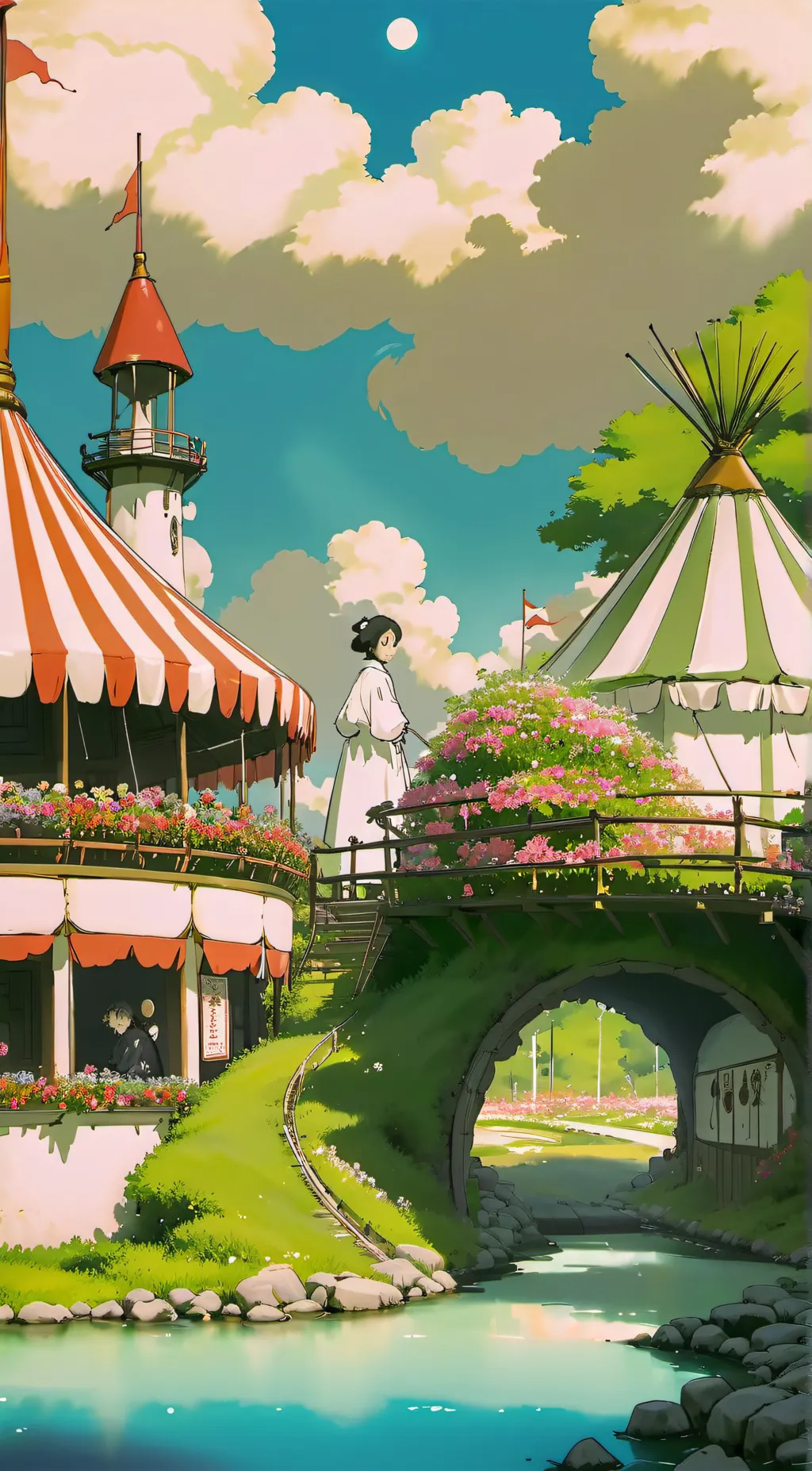 ai character: Digital circus 🎪 background