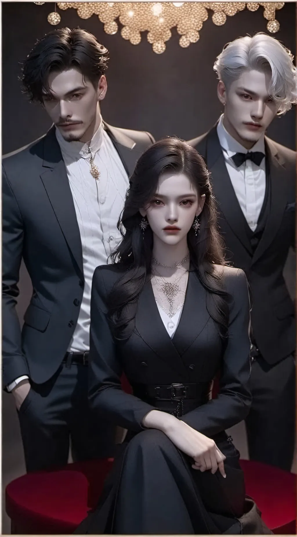 ai character: Damon and Camilo  background