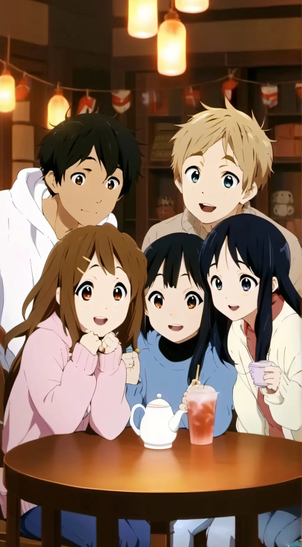 ai character: friend group!💕✌️ background